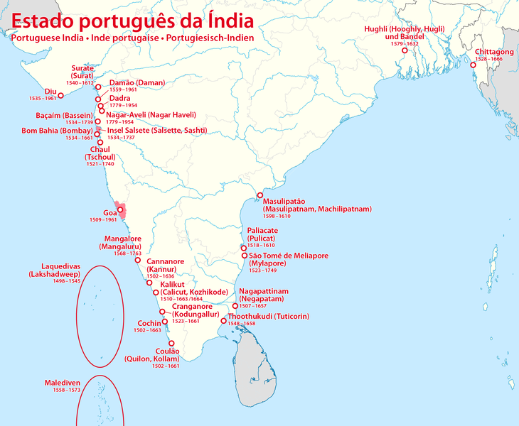 Protugues Settlements and Factories in India